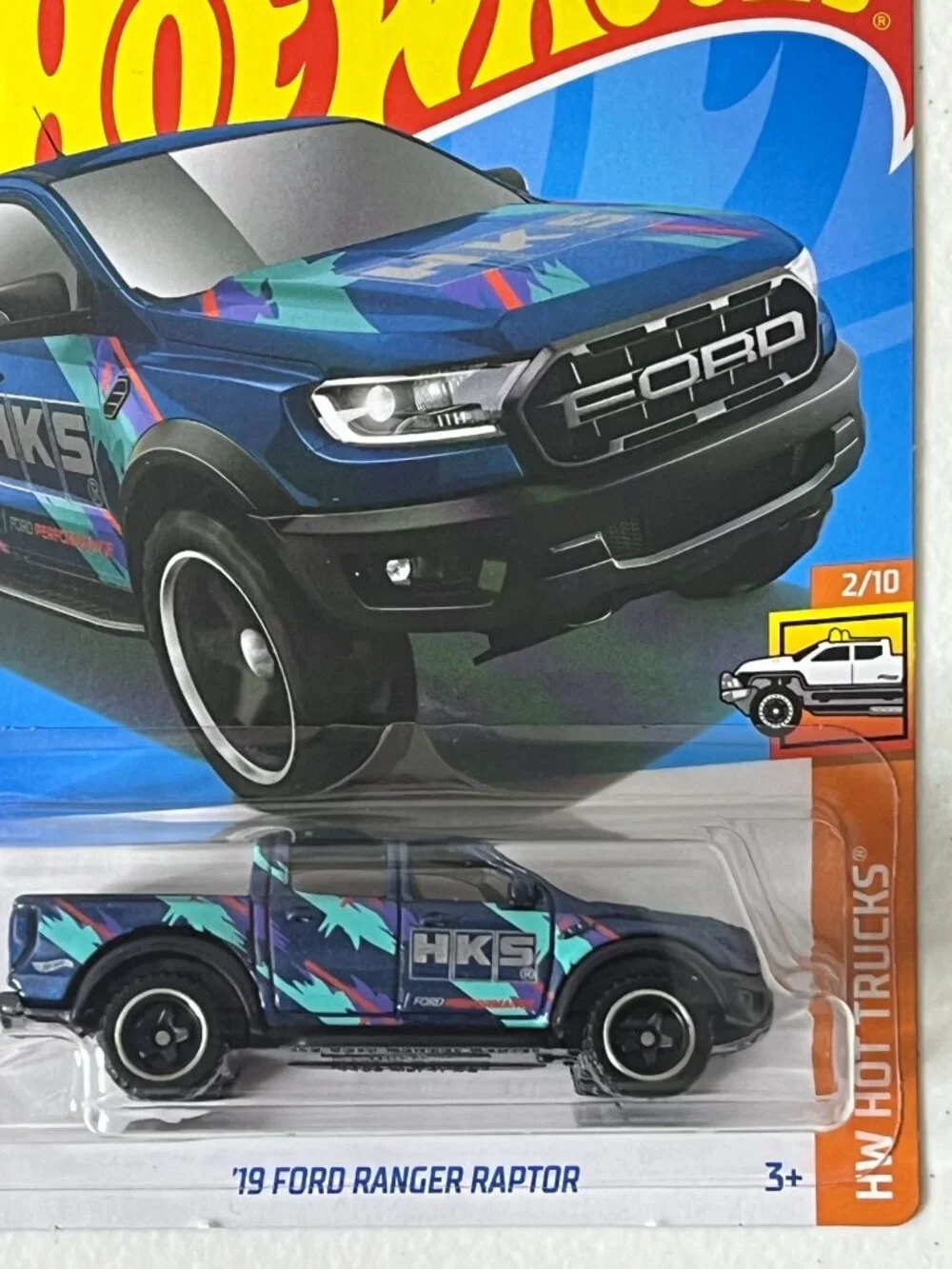Hot Wheels 2024 Ford Ranger Raptor HW Hot Trucks 2/10 Blue Diecast NOC